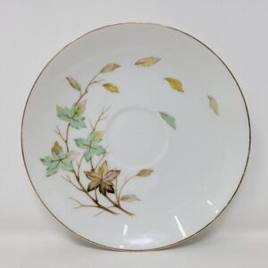 Halsey Fine China Swirling Leaves Tea Saucer Japan MCM 9 Available